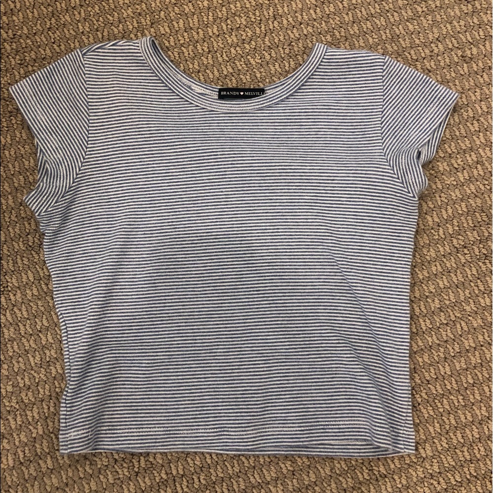 Blue striped brandy shirt